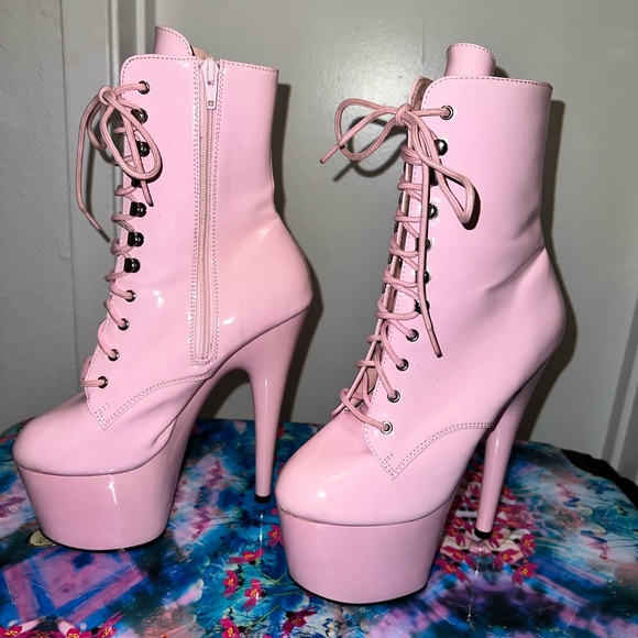 Barbie Pink Adore Lace up Dance Heels